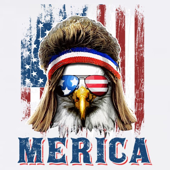 Merica Eagle Mullet Shirt 4th Of July American Flag Cool Comfort Performance Bucket Hat