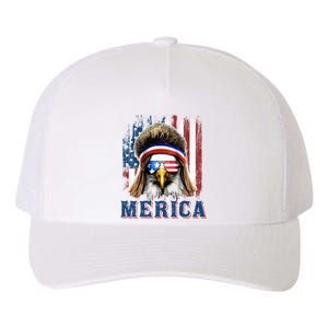 Merica Eagle Mullet Shirt 4th Of July American Flag Yupoong Adult 5-Panel Trucker Hat