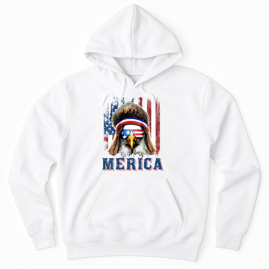 Merica Eagle Mullet Shirt 4th Of July American Flag Hoodie