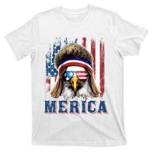 Merica Eagle Mullet Shirt 4th Of July American Flag T-Shirt