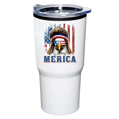 Merica Eagle Mullet Shirt 4th Of July American Flag Tumbler
