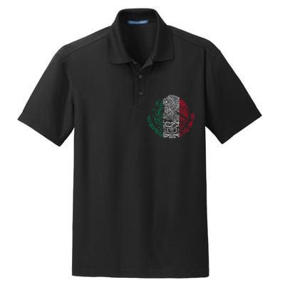 Mexican Eagle Mexico Flag Dry Zone Grid Polo