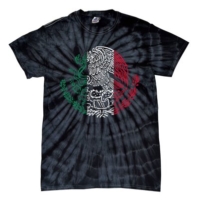 Mexican Eagle Mexico Flag Tie-Dye T-Shirt