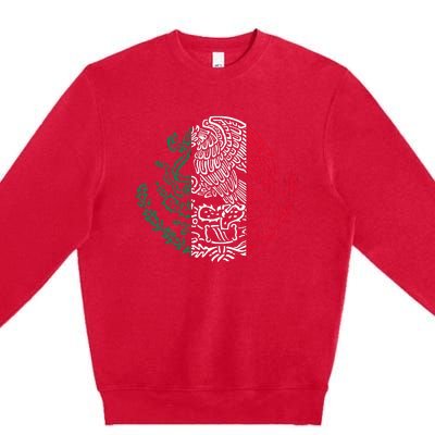 Mexican Eagle Mexico Flag Premium Crewneck Sweatshirt