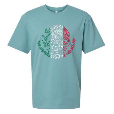 Mexican Eagle Mexico Flag Sueded Cloud Jersey T-Shirt