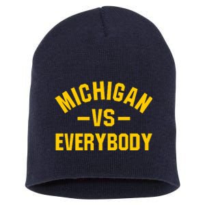 Michigan Everybody Short Acrylic Beanie