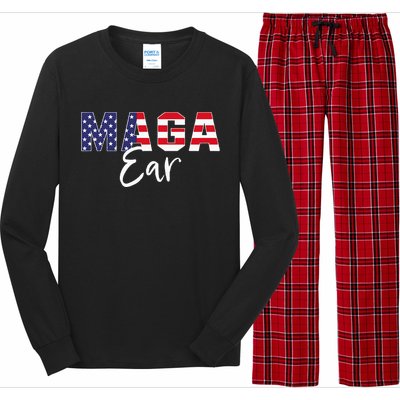 Maga Ear Maga Earring Trump 2024 Long Sleeve Pajama Set