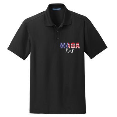 Maga Ear Maga Earring Trump 2024 Dry Zone Grid Polo