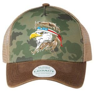 Merica Eagle Mullet 4th Of July Legacy Tie Dye Trucker Hat