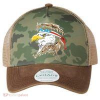 Merica Eagle Mullet 4th Of July Legacy Tie Dye Trucker Hat