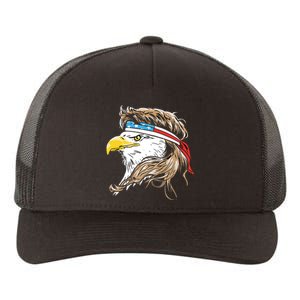 Merica Eagle Mullet 4th Of July Yupoong Adult 5-Panel Trucker Hat