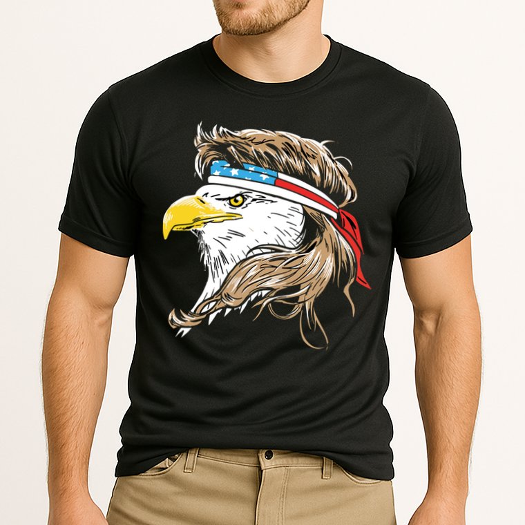 Merica Eagle Mullet 4th Of July Performance Shirt