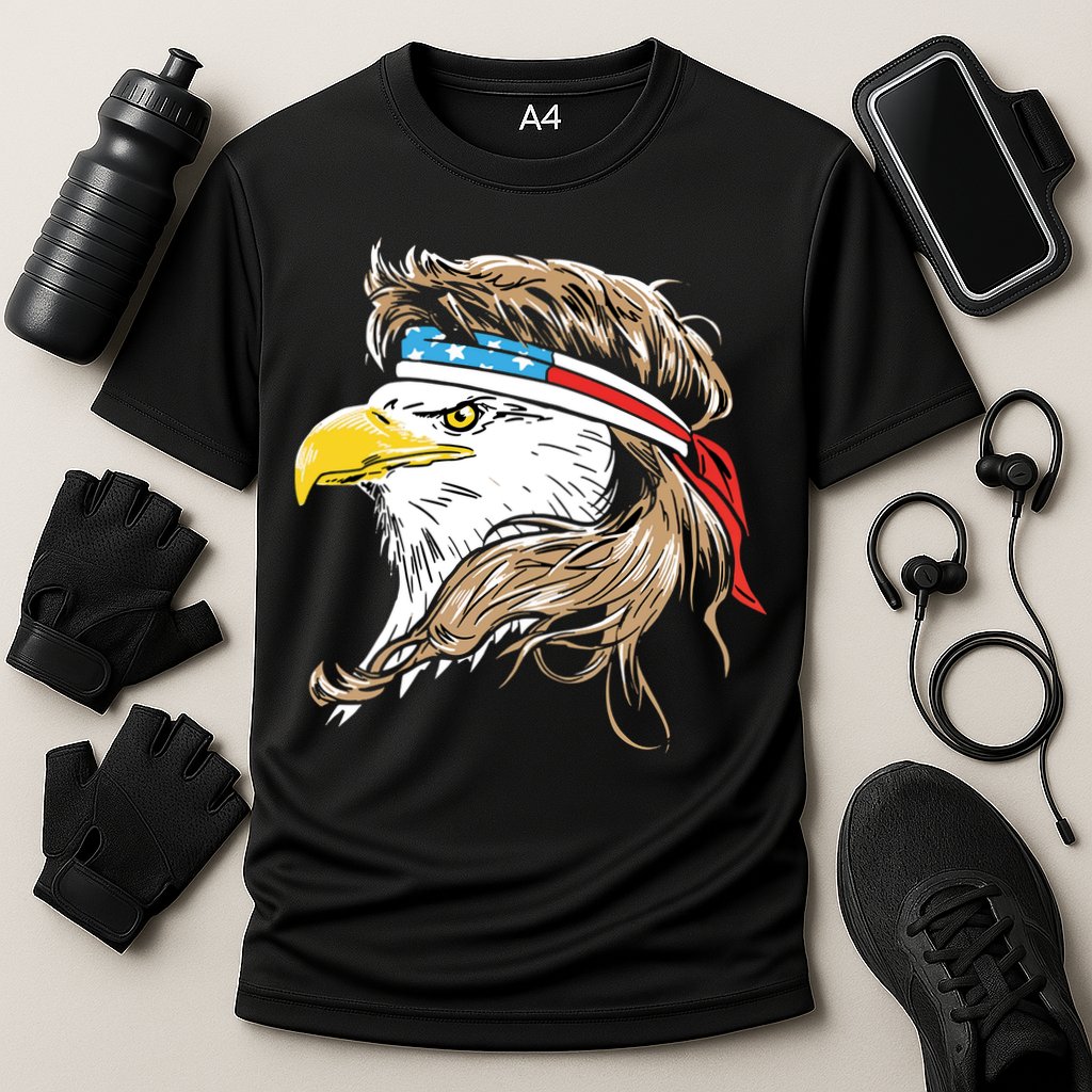 Merica Eagle Mullet 4th Of July Performance Shirt