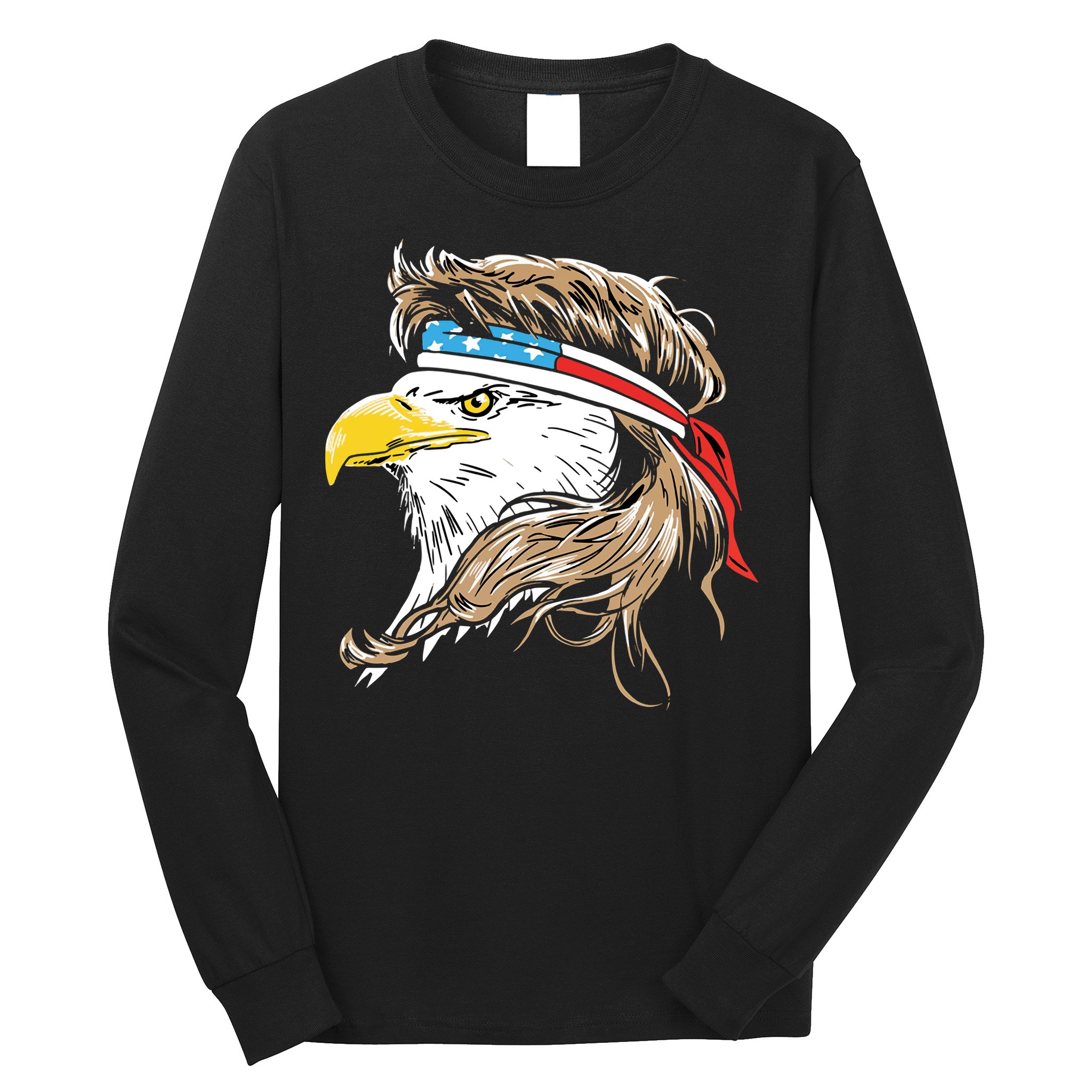 Merica Eagle Mullet 4th Of July Long Sleeve Shirt