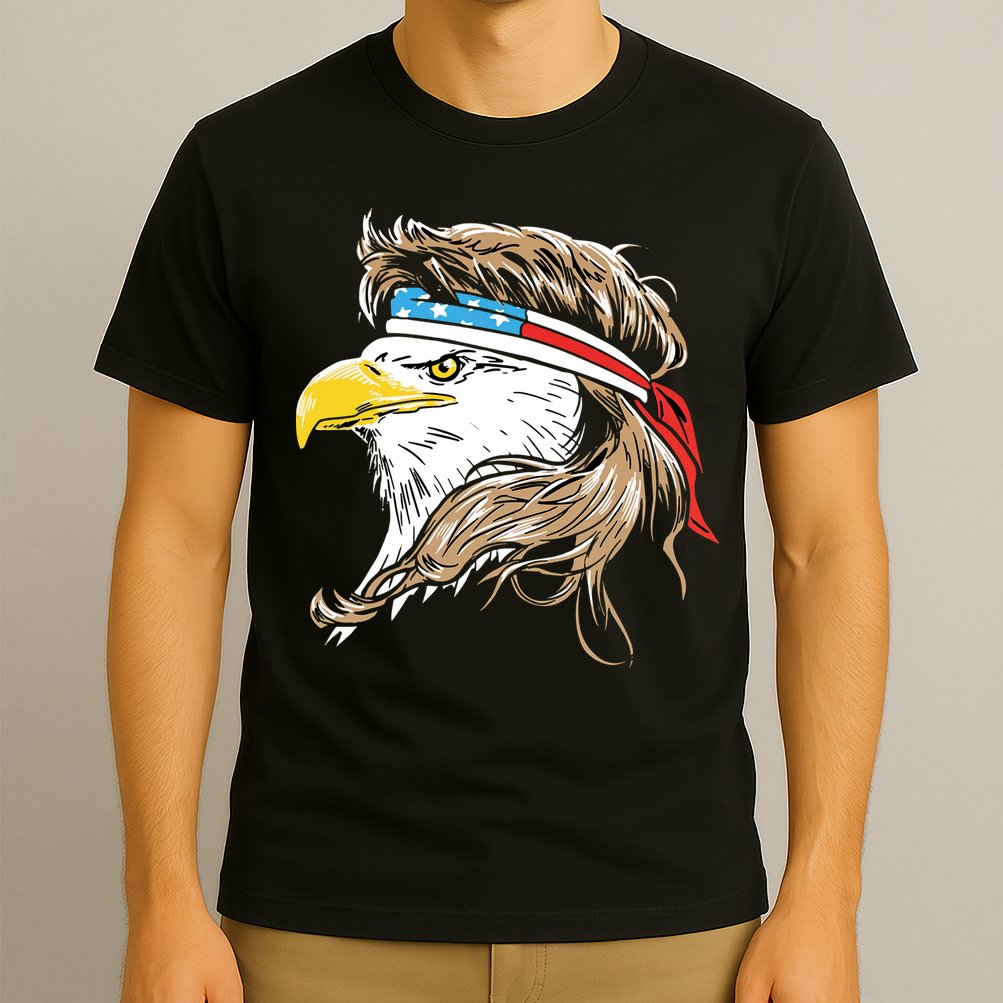 Merica Eagle Mullet 4th Of July T-Shirt