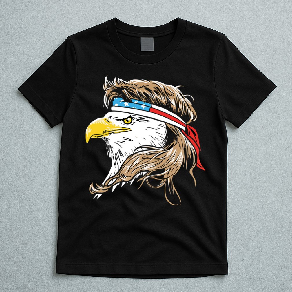 Merica Eagle Mullet 4th Of July T-Shirt