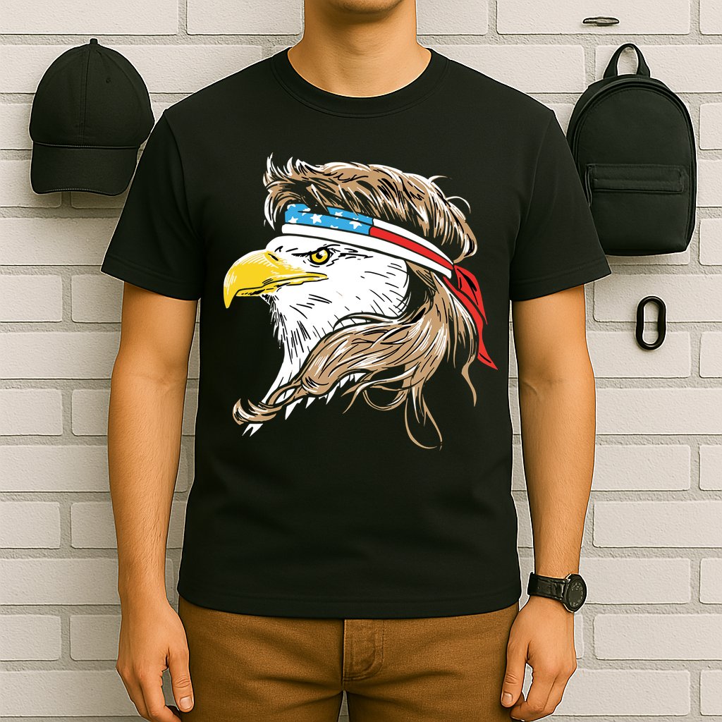 Merica Eagle Mullet 4th Of July T-Shirt