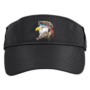 Merica Eagle Mullet 4th Of July Adult Drive Performance Visor