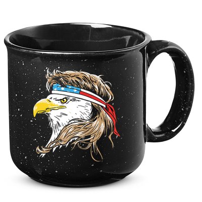 Merica Eagle Mullet 4th Of July 15oz Campfire Ceramic Mug