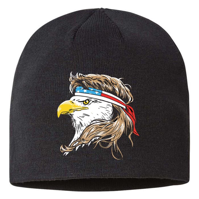 Merica Eagle Mullet 4th Of July Sustainable Beanie