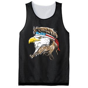 Merica Eagle Mullet 4th Of July Mesh Reversible Basketball Jersey Tank