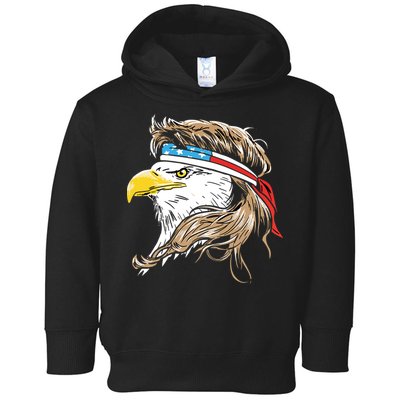 Merica Eagle Mullet 4th Of July Toddler Hoodie