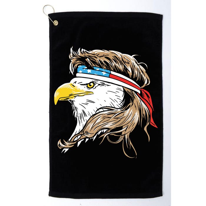 Merica Eagle Mullet 4th Of July Golf Towel