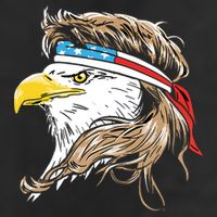 Merica Eagle Mullet 4th Of July Golf Towel