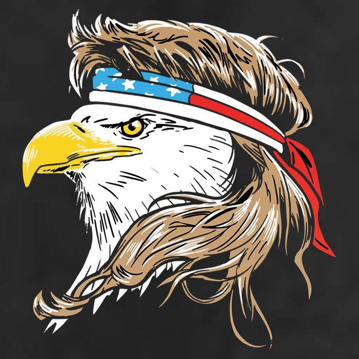 Merica Eagle Mullet 4th Of July Golf Towel
