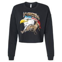Merica Eagle Mullet 4th Of July Cropped Pullover Crew