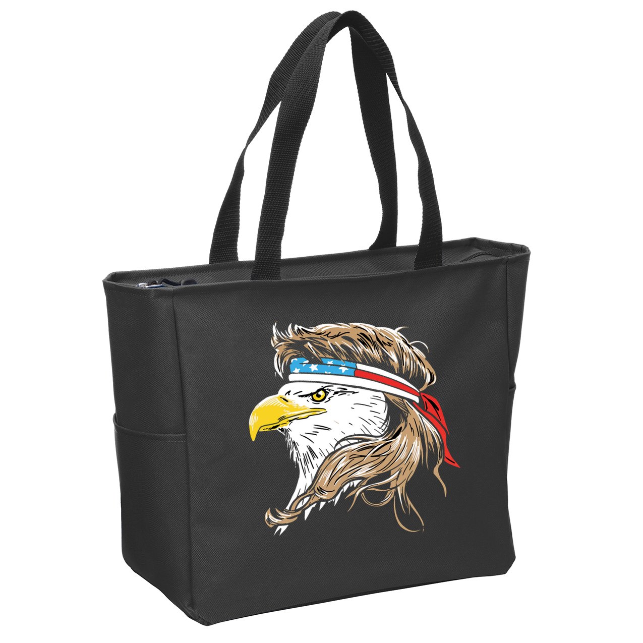 Merica Eagle Mullet 4th Of July Zip Tote Bag