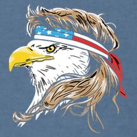 Merica Eagle Mullet 4th Of July Garment-Dyed Sweatshirt