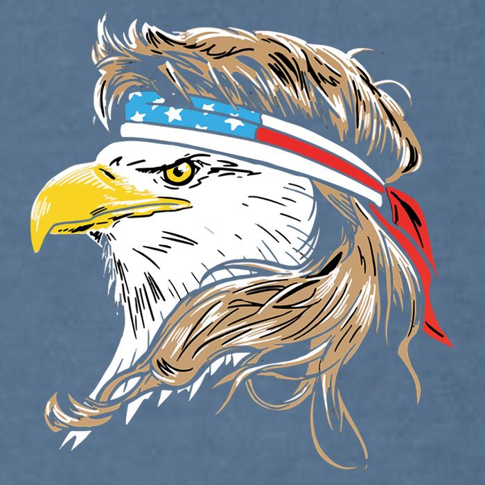 Merica Eagle Mullet 4th Of July Garment-Dyed Sweatshirt