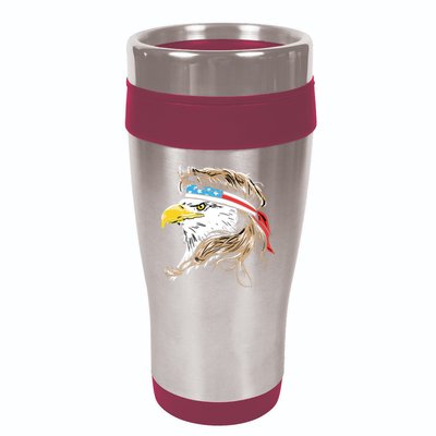 Merica Eagle Mullet 4th Of July 16oz Travel Tumbler