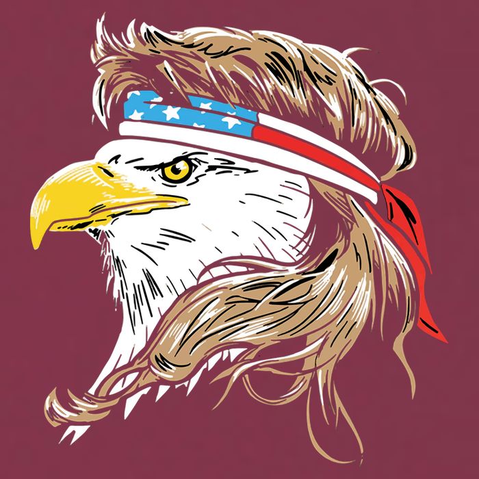 Merica Eagle Mullet 4th Of July 16oz Travel Tumbler