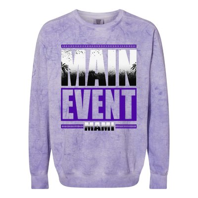 Main Event Mami Colorblast Crewneck Sweatshirt