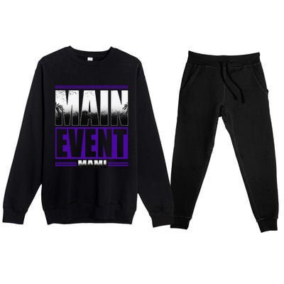 Main Event Mami Premium Crewneck Sweatsuit Set