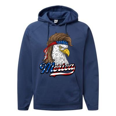 Merica Eagle Performance Fleece Hoodie