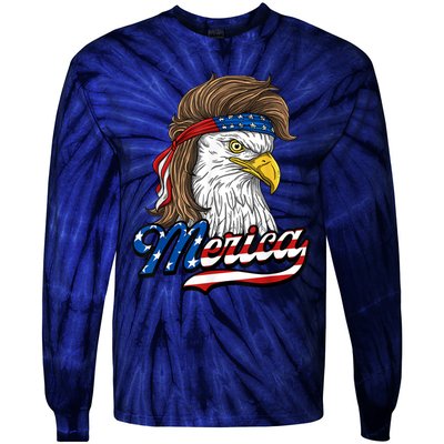 Merica Eagle Tie-Dye Long Sleeve Shirt