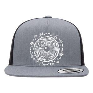 Mushroom Eye Mycology Foraging Magic Spore Flat Bill Trucker Hat