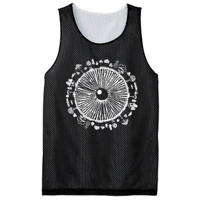 Mushroom Eye Mycology Foraging Magic Spore Mesh Reversible Basketball Jersey Tank