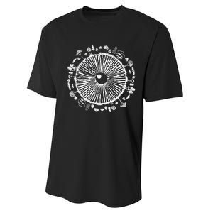 Mushroom Eye Mycology Foraging Magic Spore Performance Sprint T-Shirt