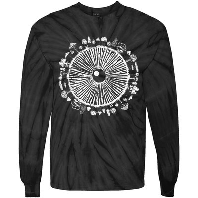 Mushroom Eye Mycology Foraging Magic Spore Tie-Dye Long Sleeve Shirt