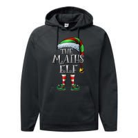 Maths Elf Matching Family Mathmatics Christmas Elf Performance Fleece Hoodie