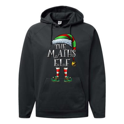 Maths Elf Matching Family Mathmatics Christmas Elf Performance Fleece Hoodie