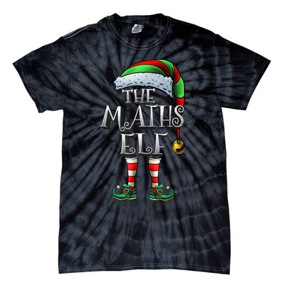 Maths Elf Matching Family Mathmatics Christmas Elf Tie-Dye T-Shirt