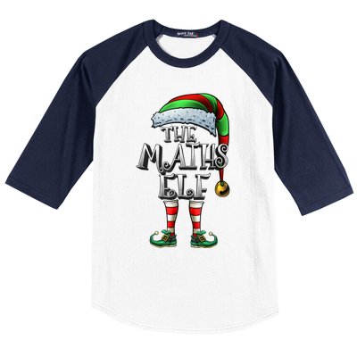 Maths Elf Matching Family Mathmatics Christmas Elf Baseball Sleeve Shirt