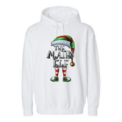 Maths Elf Matching Family Mathmatics Christmas Elf Garment-Dyed Fleece Hoodie