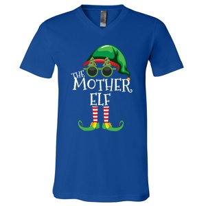 Mother Elf Matching Christmas Group Party Pjs Family Outfits Great Gift V-Neck T-Shirt