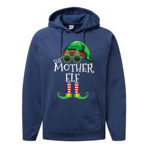 Mother Elf Matching Christmas Group Party Pjs Family Outfits Great Gift Performance Fleece Hoodie